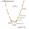 Necklace Natural Stone 316L Stainless Steel Geometric Pattern Handmade Electroplated Women Accessories