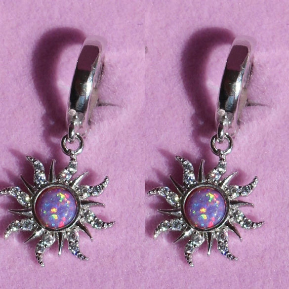 Necklace Opal Zircon Copper Geometric Style Micropaved Star Pendant