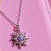 Necklace Opal Zircon Copper Geometric Style Micropaved Star Pendant