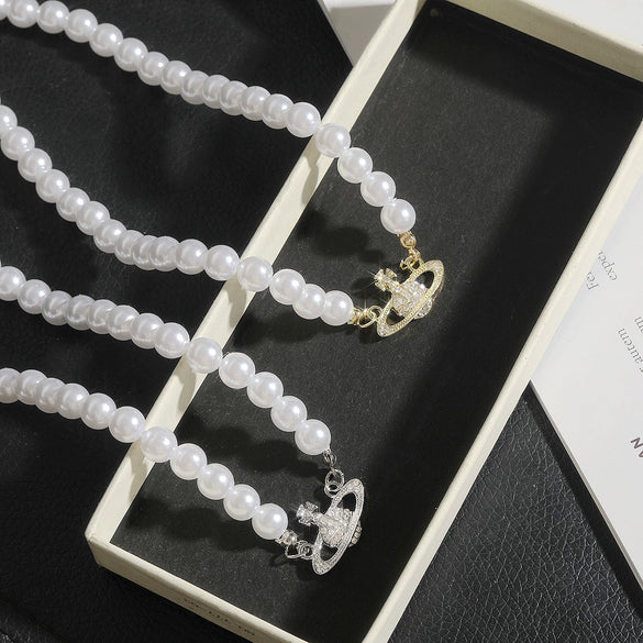 Necklace Pearl Alloy Handmade Star Geometric Styling Pendant Jewelry For Women