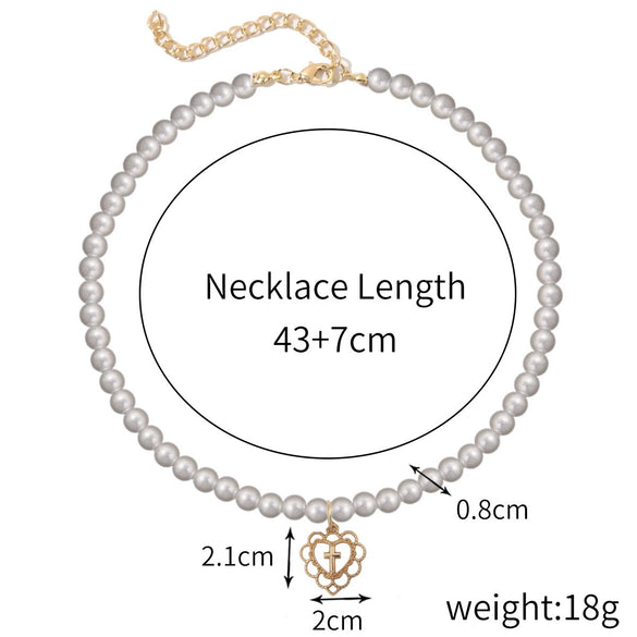Necklace Pearl Alloy Handmade Star Geometric Styling Pendant Jewelry For Women