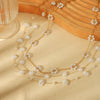 Necklace Pearl Baroque Style Geometric Stainless Steel 18K Goldplated Electroplated Women's