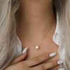 Necklace Pearl Bread Beads 925 Silver Electroplating O Word Chain Women's Internet Celebrity Minimalist Style