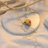 Necklace Pearl Copper Retro Flower Electroplating For Women