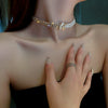 Necklace Pearl Diamond Geometric Ball Chain Personality Style