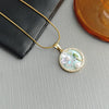Necklace Pearl Fivepetal Flower Copper Titanium Steel Electroplating O Word Chain Women's Fashion