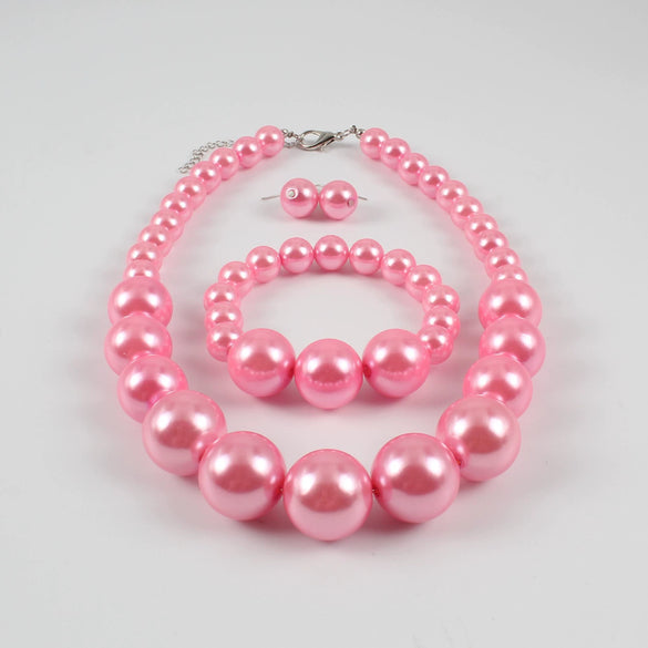 Necklace Pearl Imitation Pearl Heart Shaped Box Chain Women's
