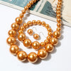Necklace Pearl Imitation Pearl Heart Shaped Box Chain Women's