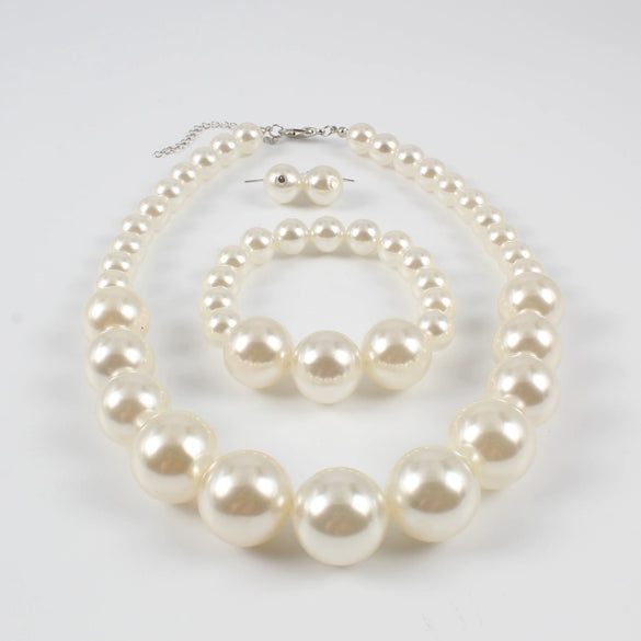 Necklace Pearl Imitation Pearl Heart Shaped Box Chain Women's