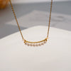 Necklace Pearl Titanium Steel Cross Chain Geometric Handmade Fashion For Women