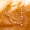 Necklace Pearls Copper Geometric Diamond Vintage Style