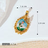 Necklace Pendant Accessories Copper Imitation Pearl Oil Drop Plants Flowers Retro Art Dripping Oil Style