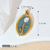 Necklace Pendant Accessories Copper Imitation Pearl Oil Drop Plants Flowers Retro Art Dripping Oil Style