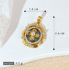 Necklace Pendant Accessories Copper Imitation Pearl Oil Drop Plants Flowers Retro Art Dripping Oil Style