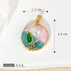 Necklace Pendant Accessories Copper Imitation Pearl Oil Drop Plants Flowers Retro Art Dripping Oil Style