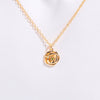 Necklace Pendant Birth Flower Geometric Titanium Steel 18K Goldplated Electroplated