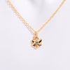 Necklace Pendant Birth Flower Geometric Titanium Steel 18K Goldplated Electroplated