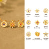 Necklace Pendant Birth Flower Geometric Titanium Steel 18K Goldplated Electroplated
