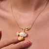 Necklace Pendant Brass Imitation Pearls Animal Zodiac Electroplating Jewelry