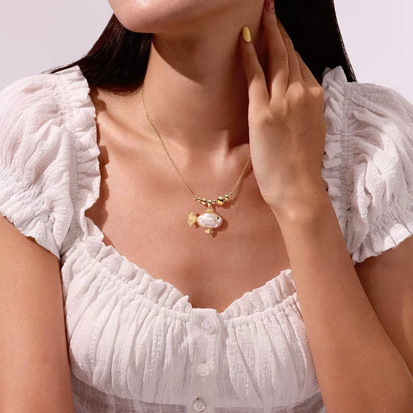 Necklace Pendant Brass Imitation Pearls Animal Zodiac Electroplating Jewelry