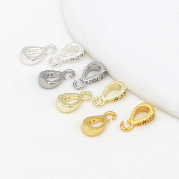 Necklace Pendant Buckle Copper Allmatch Geometric Microinlaid Zircon Electroplating
