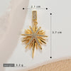 Necklace Pendant Charm Copper Goldplated Star Geometric Pattern