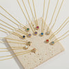 Necklace Pendant Clavicle Chain Copper Mixed Gemstone Inlay Geometric Minimalist Zirconia O Chain