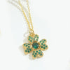 Necklace Pendant Clavicle Chain Women Simple Style Copper Electroplating Fourleaf Clover Star Design