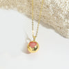 Necklace Pendant Clavicle Chain Women's Simple Geometric Copper Mixed Gemstone Setting Electroplating