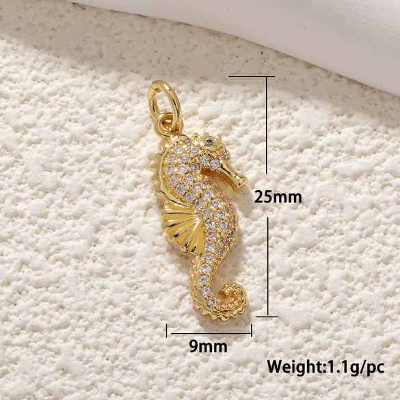Necklace Pendant Copper Animal Zodiac Shape Electroplated Jewelry Accessories