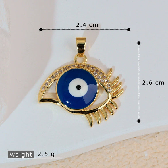Necklace Pendant Copper Evil Eye Geometric Heart Shape Cartoon Characters Electroplating For Female