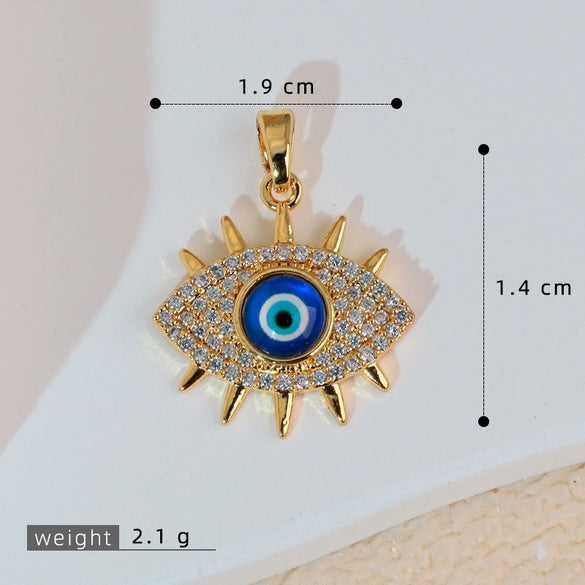 Necklace Pendant Copper Evil Eye Geometric Heart Shape Cartoon Characters Electroplating For Female