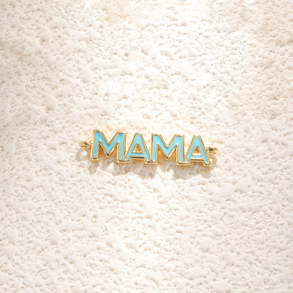 Necklace Pendant Copper Heart Shape Dripping Oil Sweet Style English Letter Accessories