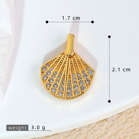 Necklace Pendant Copper Microinlaid Zircon Love Wings Electroplating Animal Zodiac Geometric Shapes Jewelry Accessories