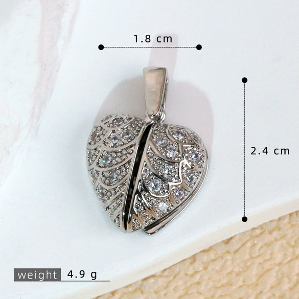 Necklace Pendant Copper Microinlaid Zircon Love Wings Electroplating Animal Zodiac Geometric Shapes Jewelry Accessories