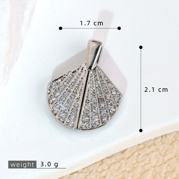 Necklace Pendant Copper Microinlaid Zircon Love Wings Electroplating Animal Zodiac Geometric Shapes Jewelry Accessories