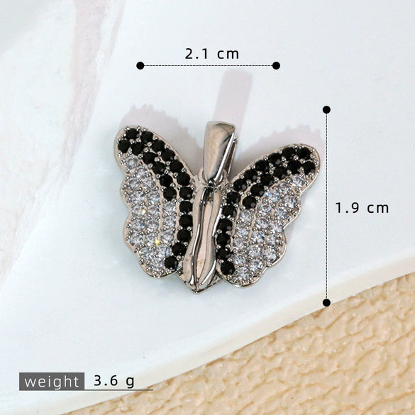 Necklace Pendant Copper Microinlaid Zircon Love Wings Electroplating Animal Zodiac Geometric Shapes Jewelry Accessories