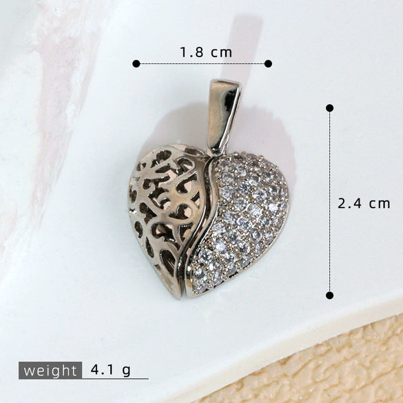 Necklace Pendant Copper Microinlaid Zircon Love Wings Electroplating Animal Zodiac Geometric Shapes Jewelry Accessories