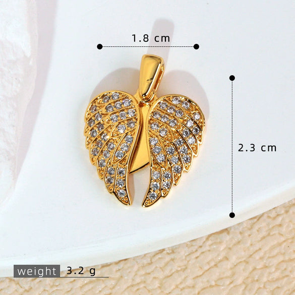 Necklace Pendant Copper Microinlaid Zircon Love Wings Electroplating Animal Zodiac Geometric Shapes Jewelry Accessories