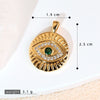 Necklace Pendant Copper Plated 18K Gold With Devil's Eye Cartoon Characters Zircon Diy Jewelry Accessories