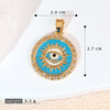 Necklace Pendant Copper Plated 18K Gold With Devil's Eye Cartoon Characters Zircon Diy Jewelry Accessories