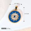 Necklace Pendant Copper Plated 18K Gold With Devil's Eye Cartoon Characters Zircon Diy Jewelry Accessories