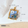 Necklace Pendant Imitation Pearl Flower Dripping Oil Painting Style