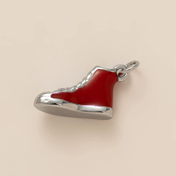 Necklace Pendant Ins Style Stainless Steel Electroplating With Tape Cake Clouds Shoes Ruby Rhinestone Fries Headset Walkman Sapphire