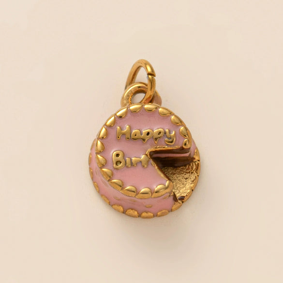 Necklace Pendant Ins Style Stainless Steel Electroplating With Tape Cake Clouds Shoes Ruby Rhinestone Fries Headset Walkman Sapphire