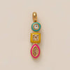 Necklace Pendant Ins Style Stainless Steel Electroplating With Tape Cake Clouds Shoes Ruby Rhinestone Fries Headset Walkman Sapphire