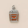 Necklace Pendant Ins Style Stainless Steel Electroplating With Tape Cake Clouds Shoes Ruby Rhinestone Fries Headset Walkman Sapphire