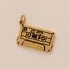 Necklace Pendant Ins Style Stainless Steel Electroplating With Tape Cake Clouds Shoes Ruby Rhinestone Fries Headset Walkman Sapphire