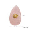 Necklace Pendant Jewelry Accessories Stainless Steel Natural Stone Inlay Hand Cut Water Drops Style