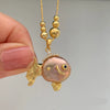 Necklace Pendant Jewelry Clown Fish Animal Zodiac Brass Copper Imitation Pearls Electroplating